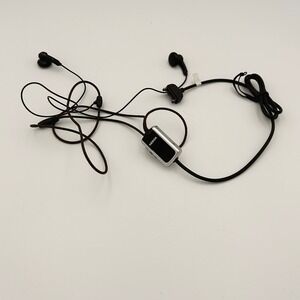 Nokia Wired Headset Earbuds with Inline Remote Pop-Port Connector Black Silver